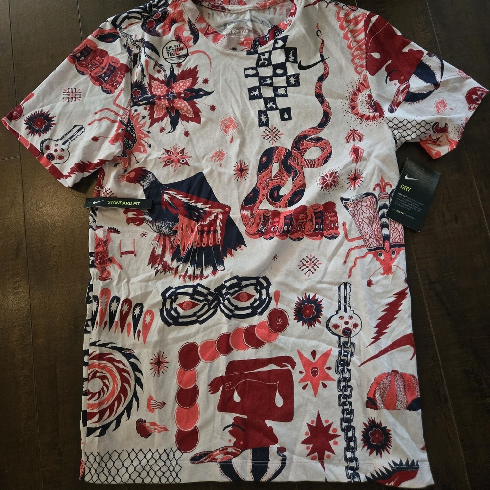 Nike Dri-FIT T-Shirt with Red and White Design